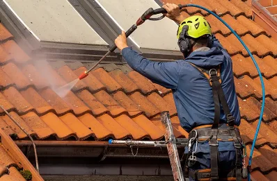 Démoussage et hydrofuge de toiture à Méréville